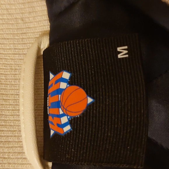 NBA Kith and Knicks White SHEEPSKIN Leather Varsity Coaches Jacket RARE - Picture 8 of 17